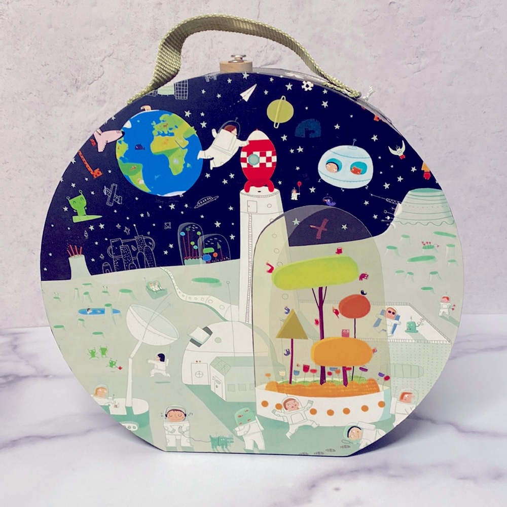 New! Never opened. French brand Janod outer space puzzle, Ages 5-8